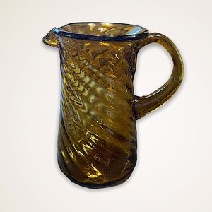 Vintage Amber Glass Petite Pitcher